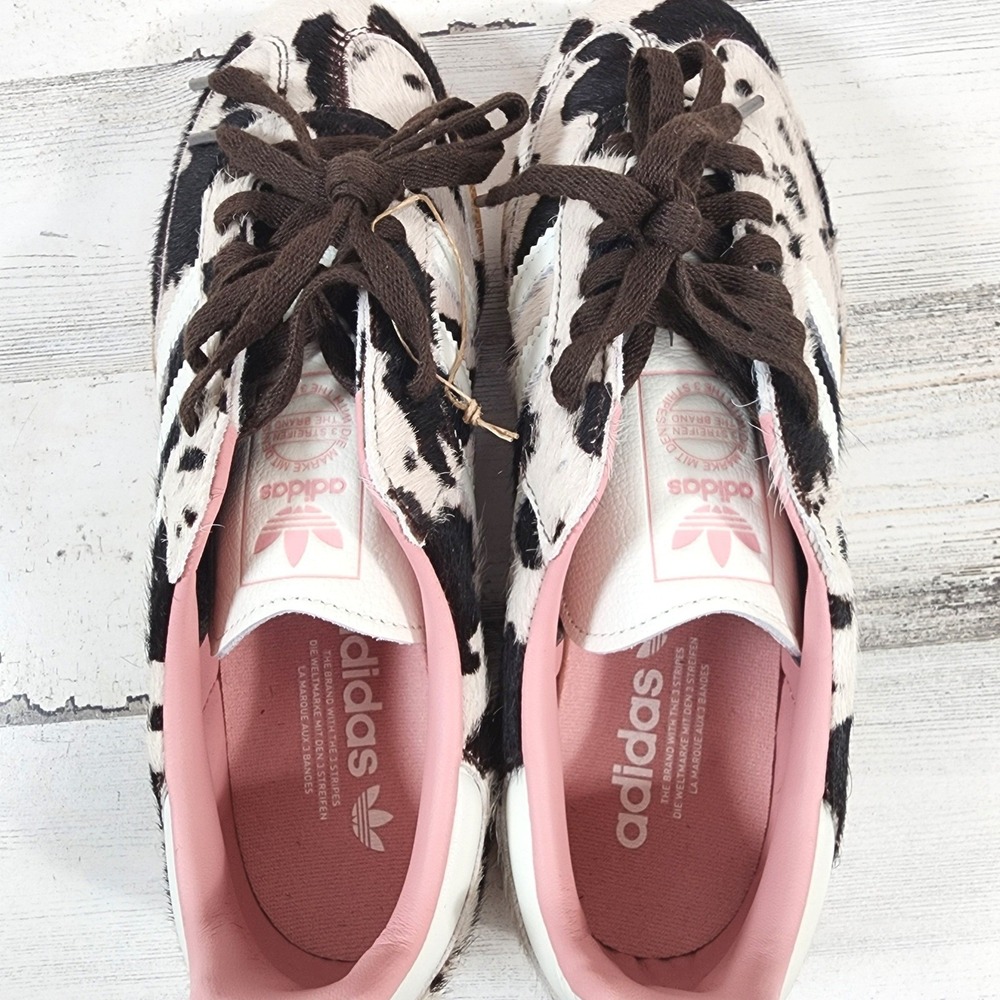 Adidas SAMBA OG 'Cow Print' Brown White Pink S8.5 JR1256 Women's Authentic NEW - Picture 6 of 8